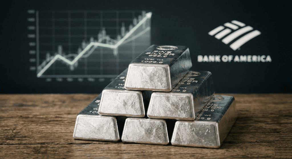 Bank of America Prognose: Silber auf dem Weg zu 309 Dollar?