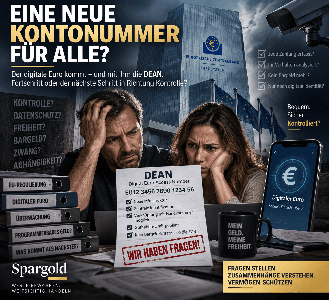 Titelbild zum Artikel: DEAN statt IBAN? Was die neue Kontonummer des digitalen Euro und für Gold bedeutet