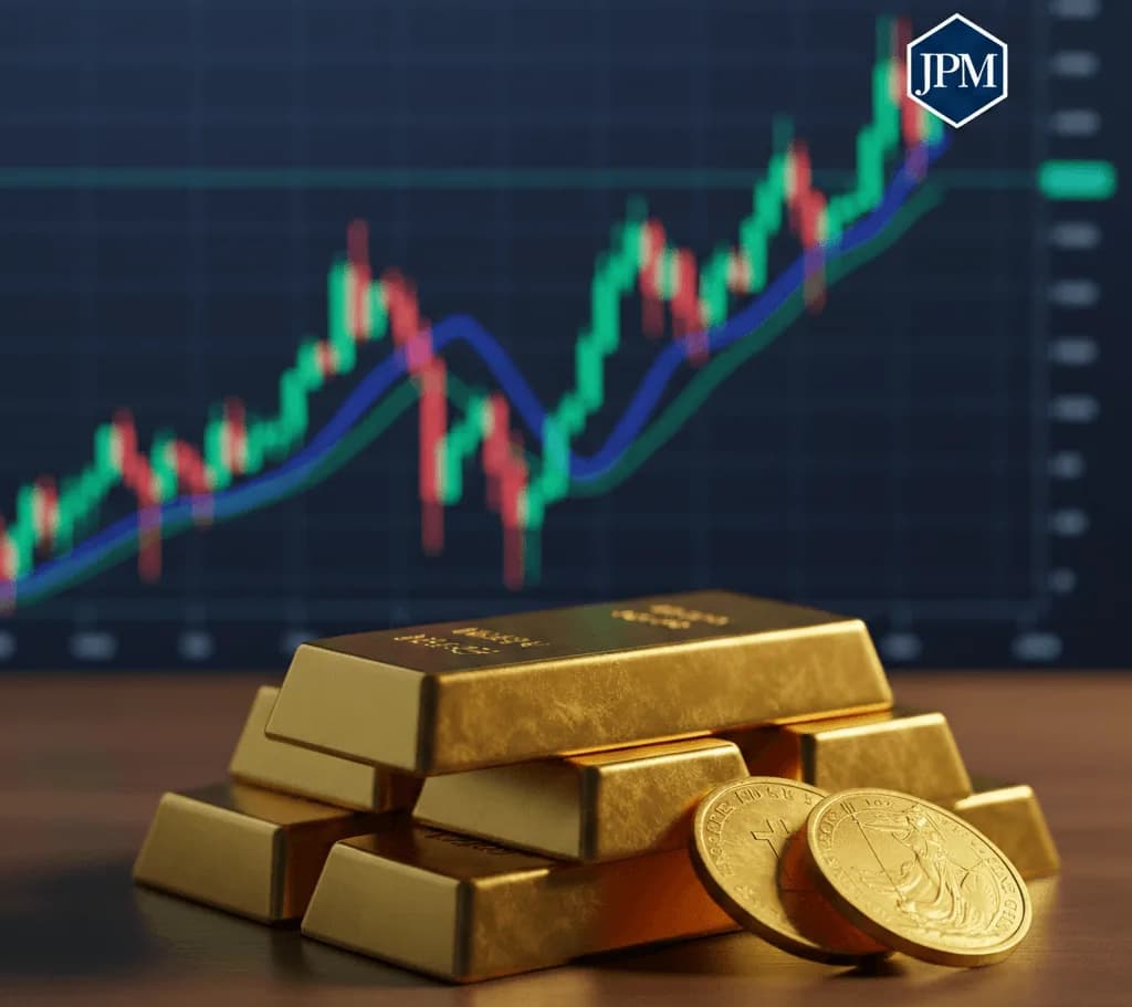 Заглавна снимка на статията: Прогноза на JP Morgan за цената на златото: 8 000 долара въпреки спада на курса?
