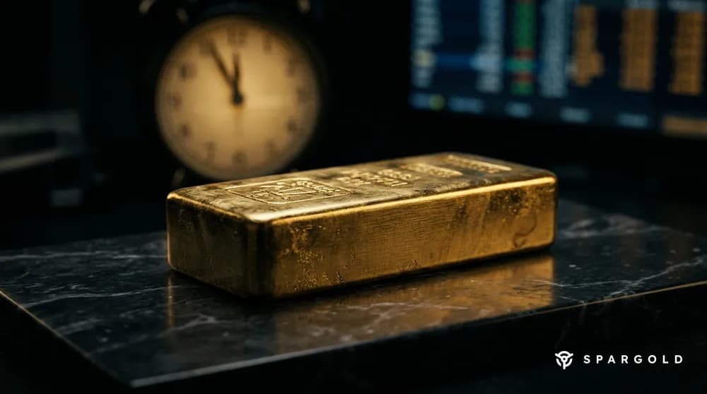 Maletg da copertura da l'artitgel: Prezi d'aur avant la reuniun da la Fed: 4'139 USD ed in mument critic