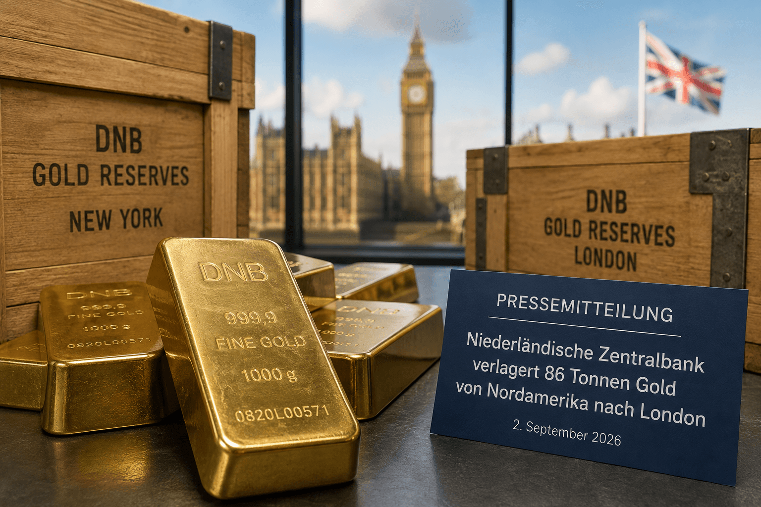 Image de couverture de l’article: 86 tonnes d'or quittent l'Amérique du Nord – et la justification est remarquable